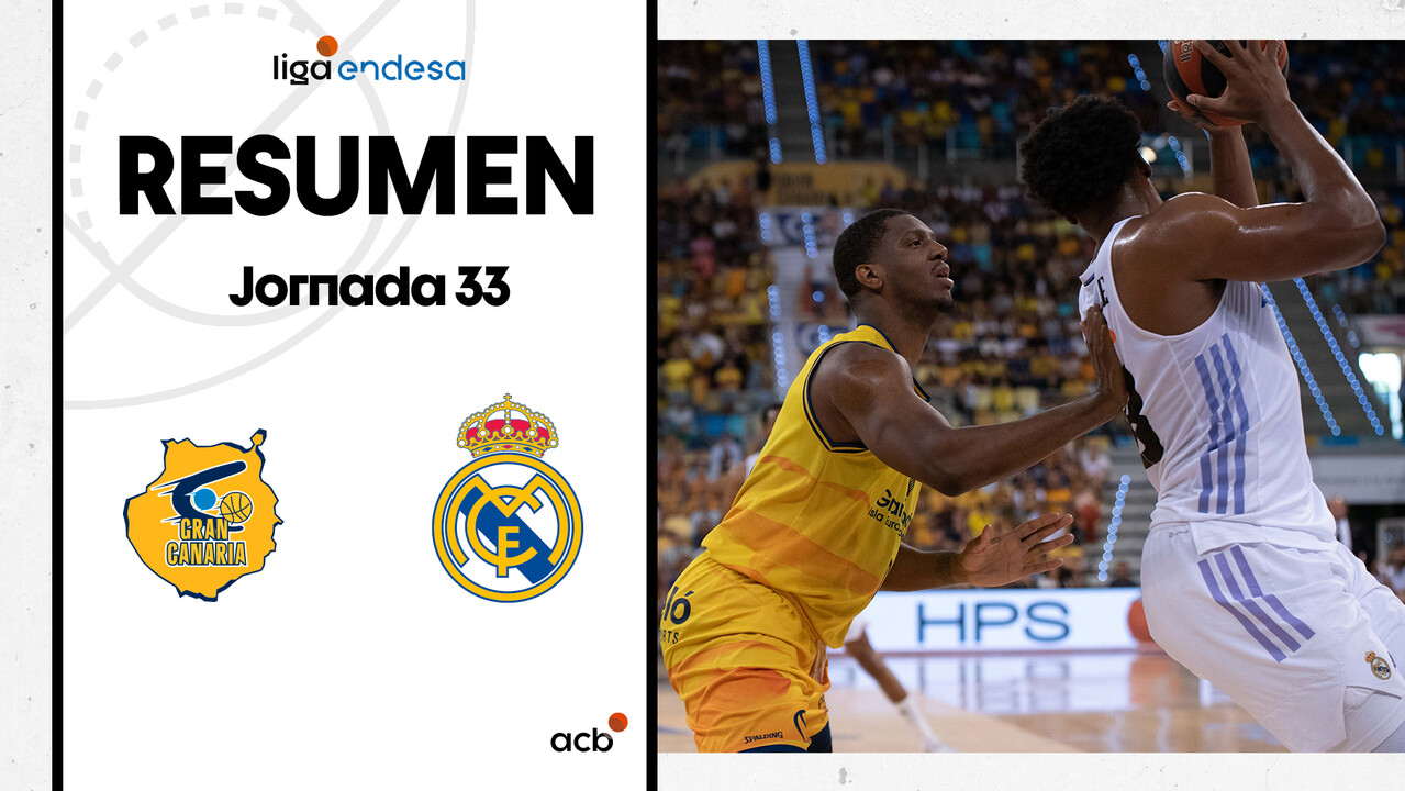 Resumen Gran Canaria 67 - Real Madrid 95 (J33)