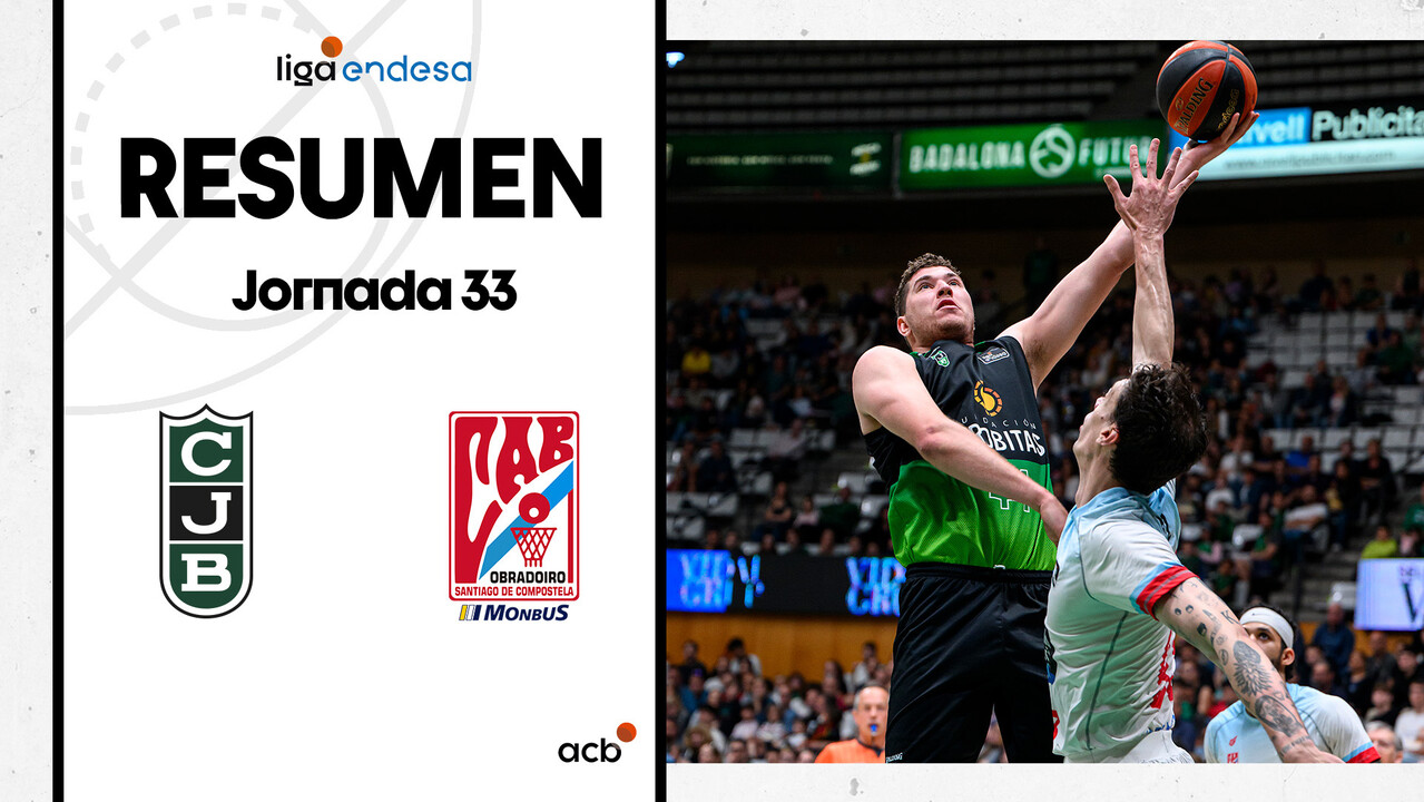 Resumen Joventut Badalona 96 - 85 Monbus Obradoiro (J33)