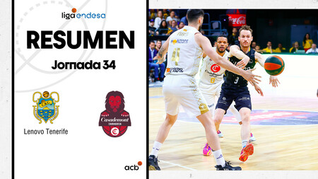 Resumen Lenovo Tenerife 92 - 69 Casademont Zaragoza (J34)