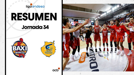 Resumen BAXI Manresa 105 - Gran Canaria 75 (J34)