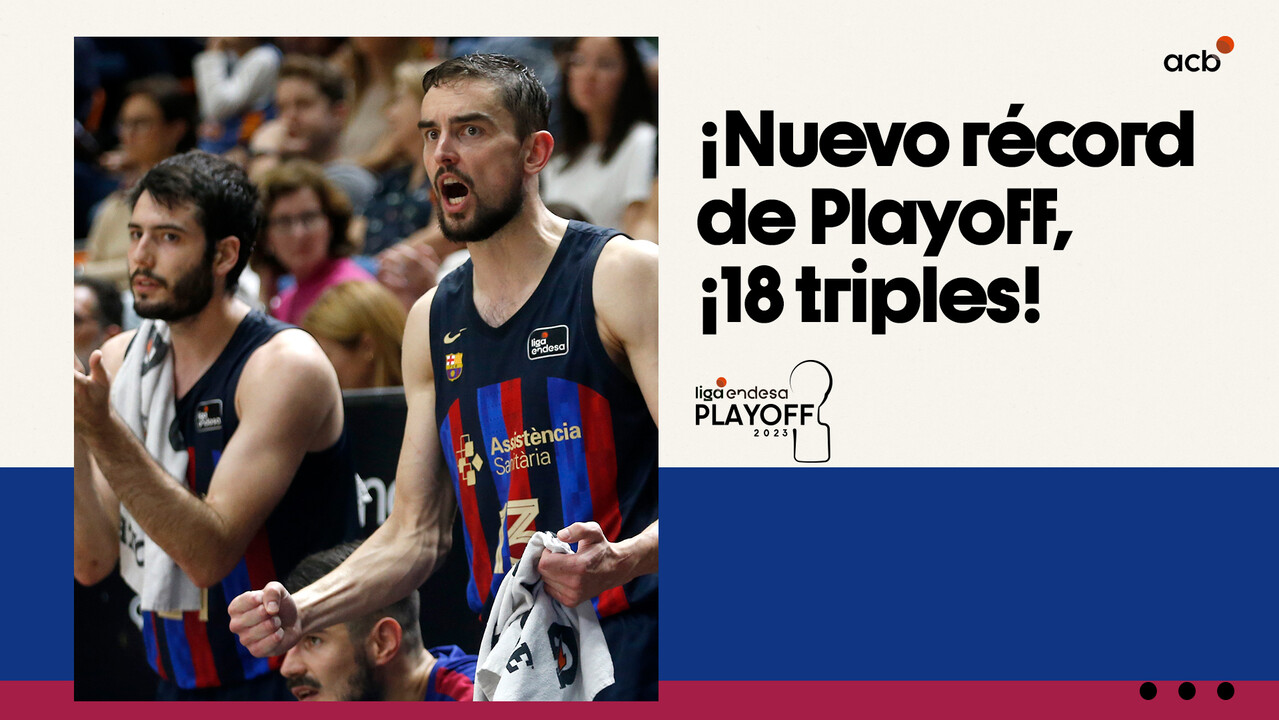 El Barça establece un nuevo récord de triples en Playoff