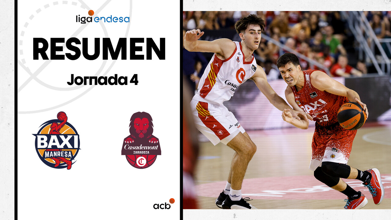 Resumen BAXI Manresa 81 - Casademont Zaragoza 75 (J4)