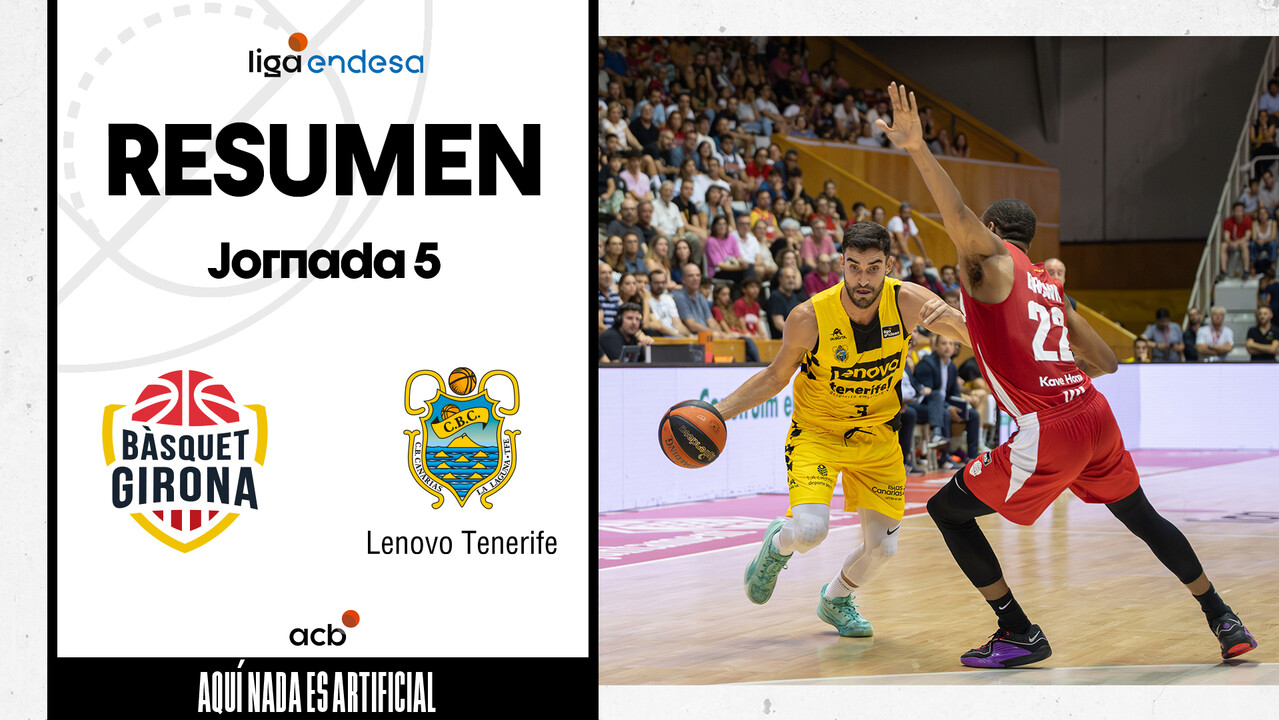 Resumen Bàsquet Girona 66 - Lenovo Tenerife 79 (J5)