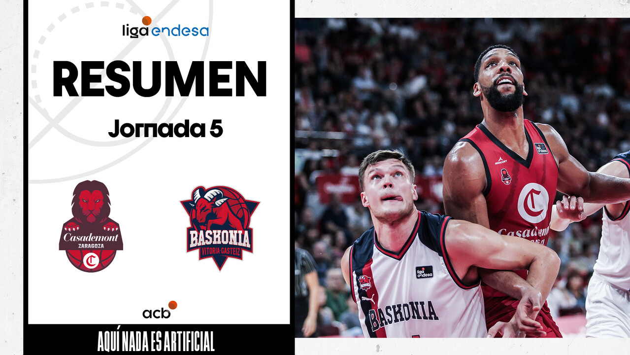 Resumen Casademont Zaragoza 80 - Baskonia 85 (J5)