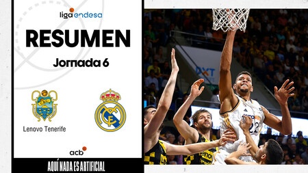 Resumen Lenovo Tenerife 76 - Real Madrid 82 (J6)