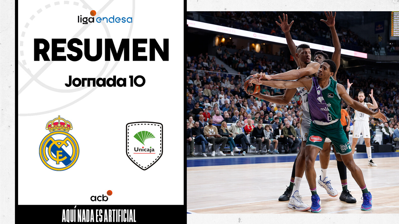 Resumen Real Madrid 93 - Unicaja 99 (J10)