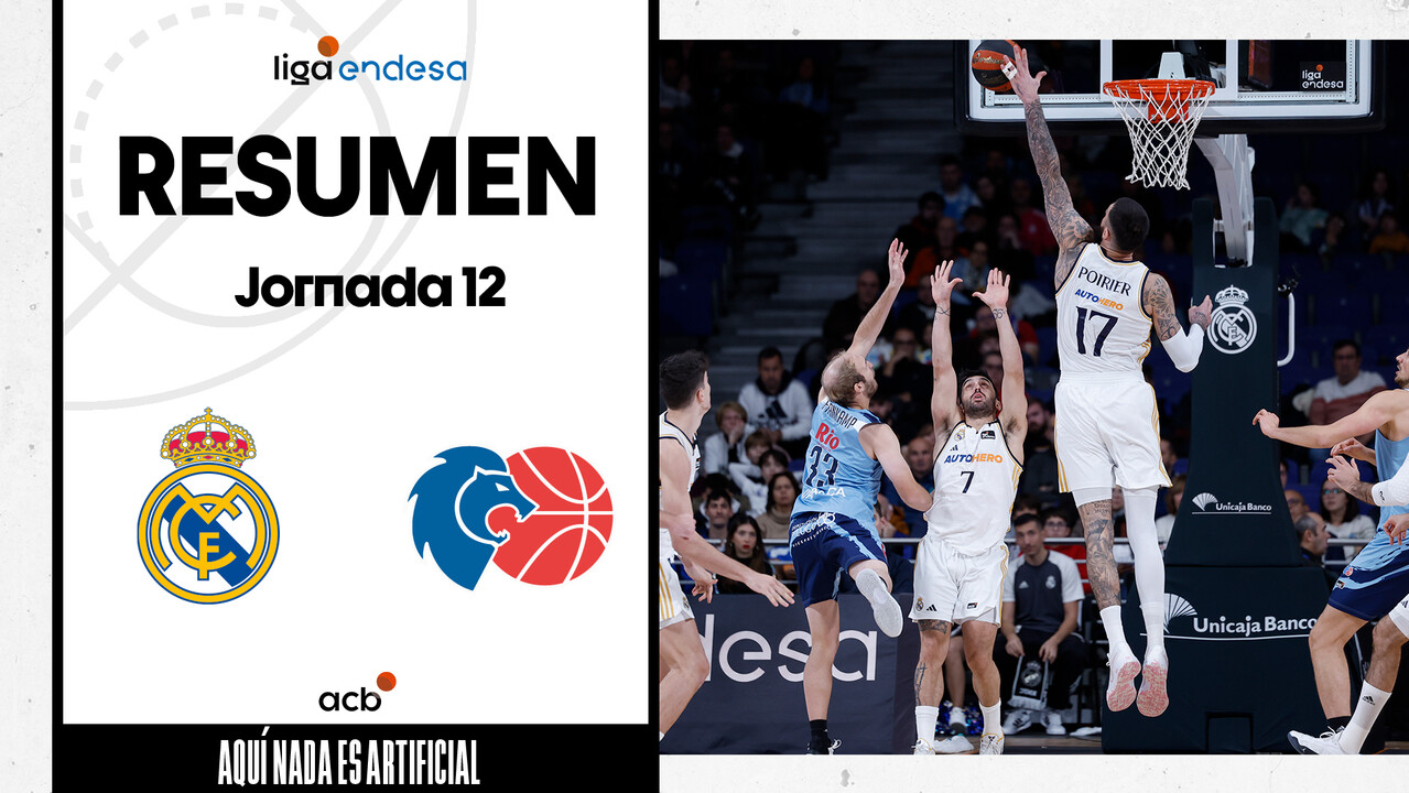 Resumen Real Madrid 91 - Río Breogán 58 (J12)