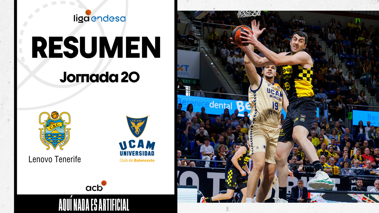 Resumen Lenovo Tenerife 75 - UCAM Murcia 73 (J20)