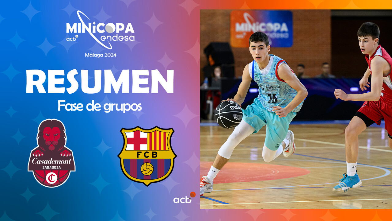 Resumen Minicopa: Casademont Zaragoza 28 - Barça 80 (J1)