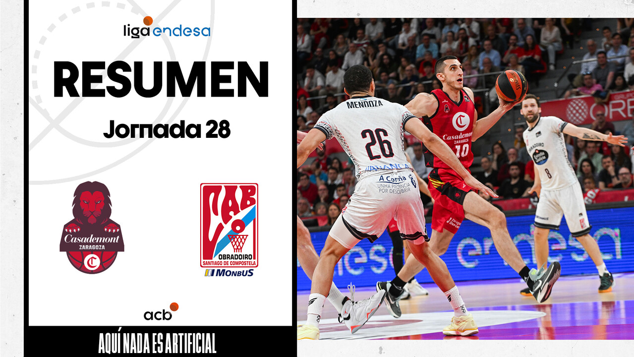 Resumen Casademont Zaragoza 98 - Monbus Obradoiro 79 (J28)