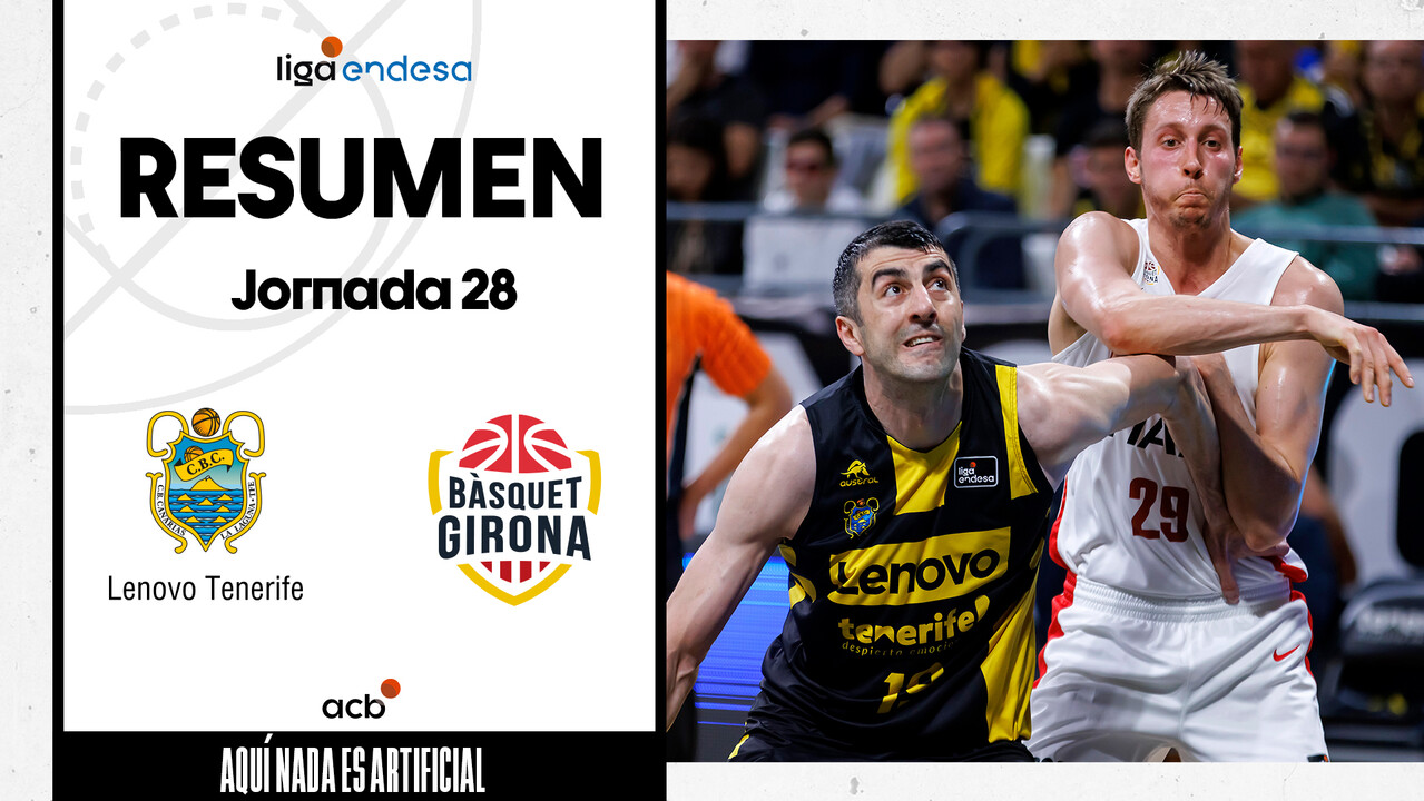 Resumen Lenovo Tenerife 74 - Bàsquet Girona 60 (J28)