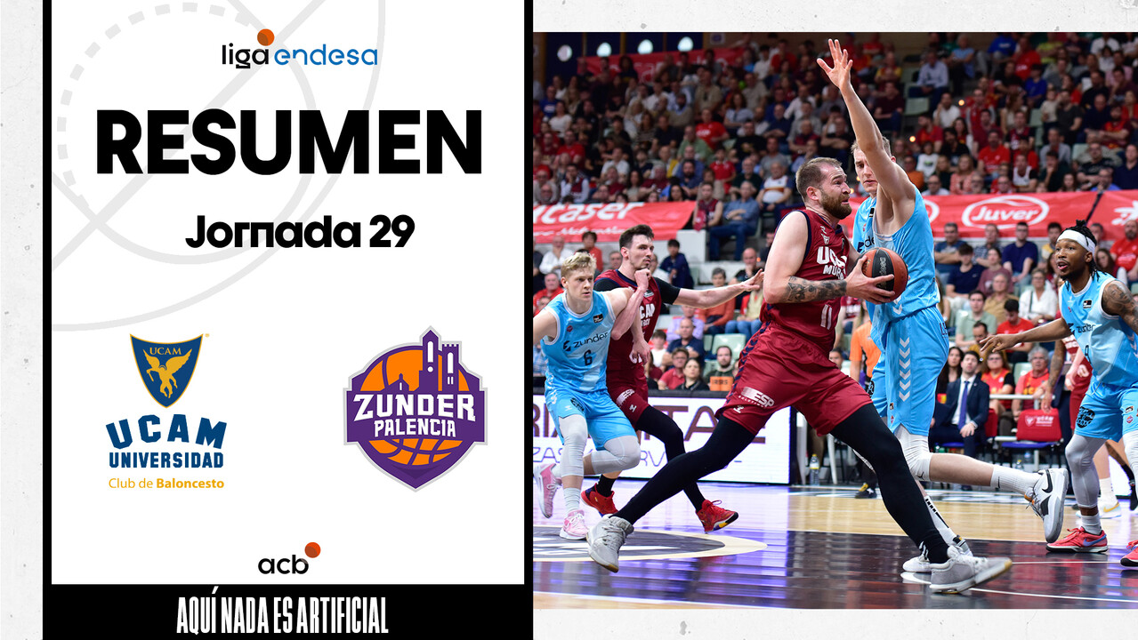 Resumen UCAM Murcia 90 - Zunder Palencia 77 (J29)