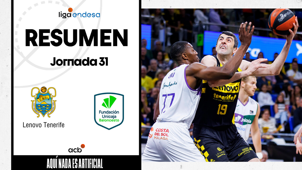 Resumen Lenovo Tenerife 87 - Unicaja 86 (J31)