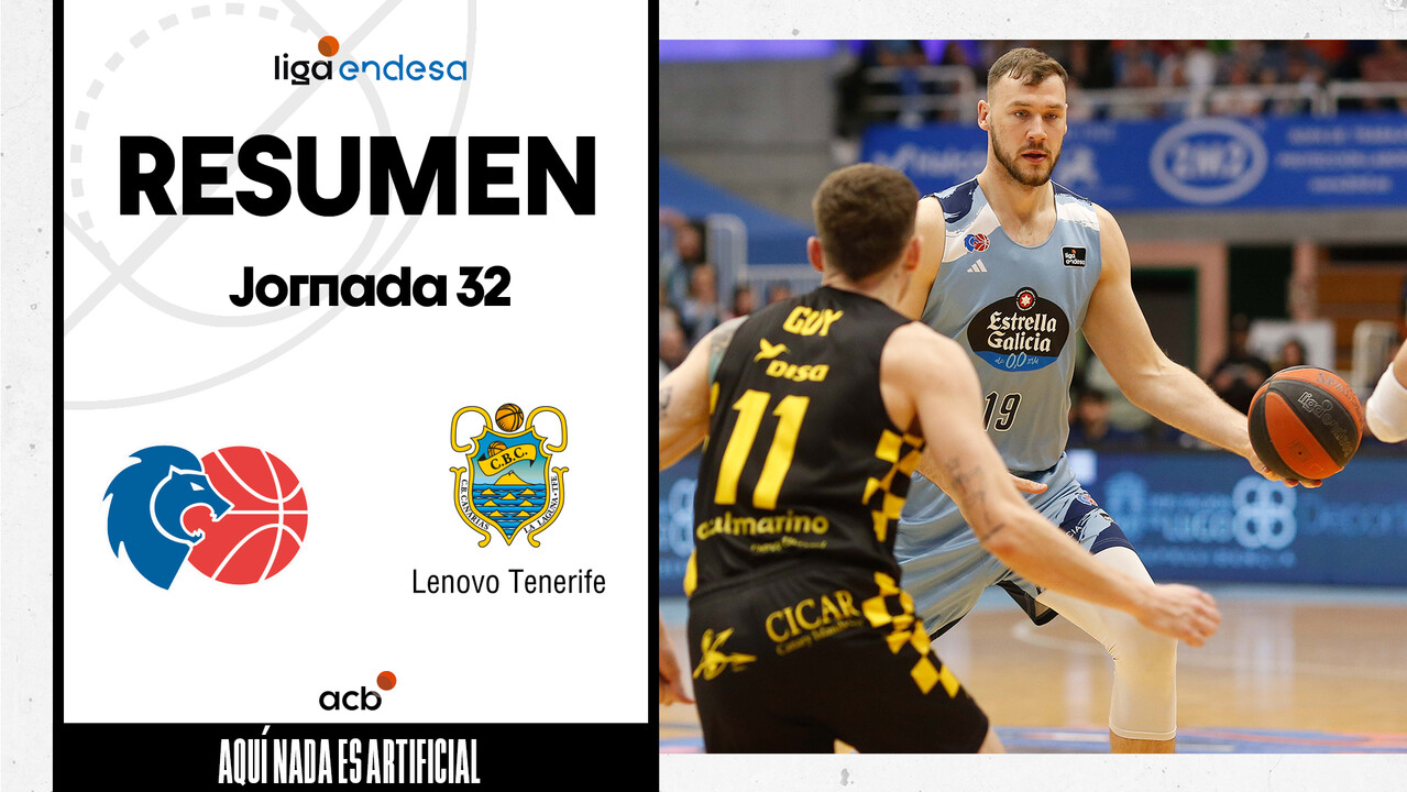 Resumen Río Breogán 76 - Lenovo Tenerife 54 (J32)