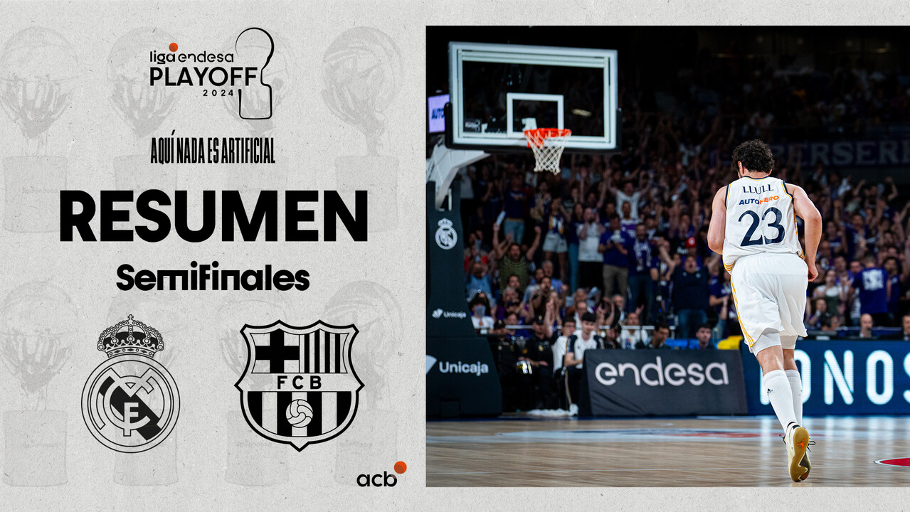 Resumen Real Madrid 97 - Barça 78 (1º Semis)