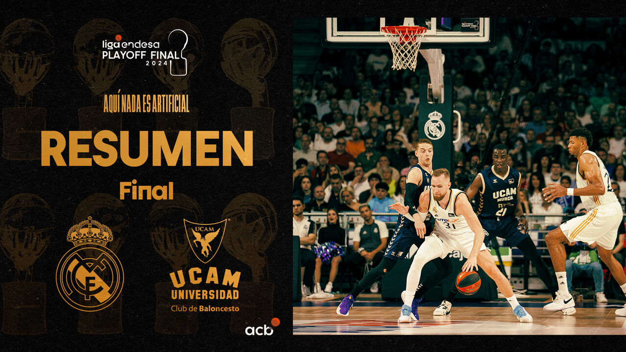 Resumen: Real Madrid 84 - UCAM Murcia 76 (1º Final)