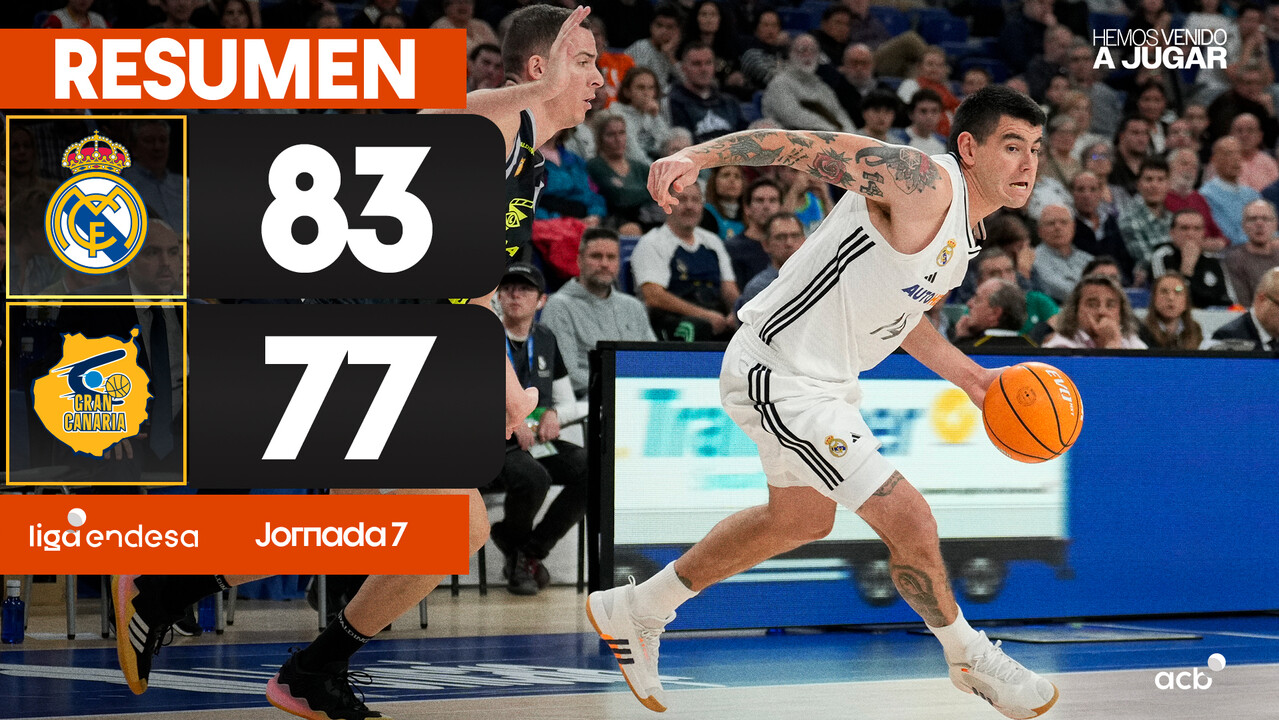 Resumen Real Madrid 83 - Dreamland Gran Canaria 77 (J7)