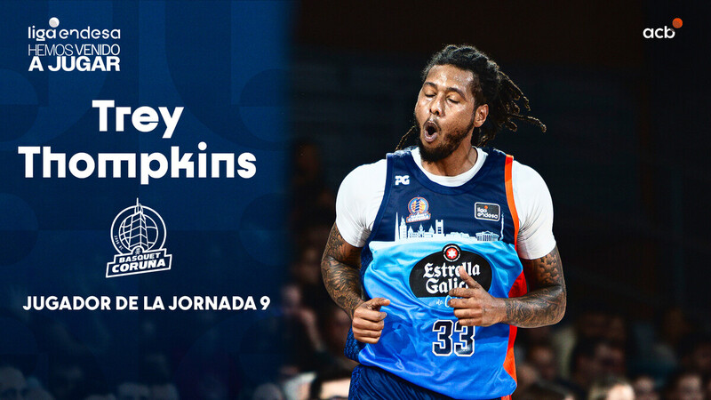 Trey Thompkins, Jugador de la Jornada 9 de la Liga Endesa 2024-25