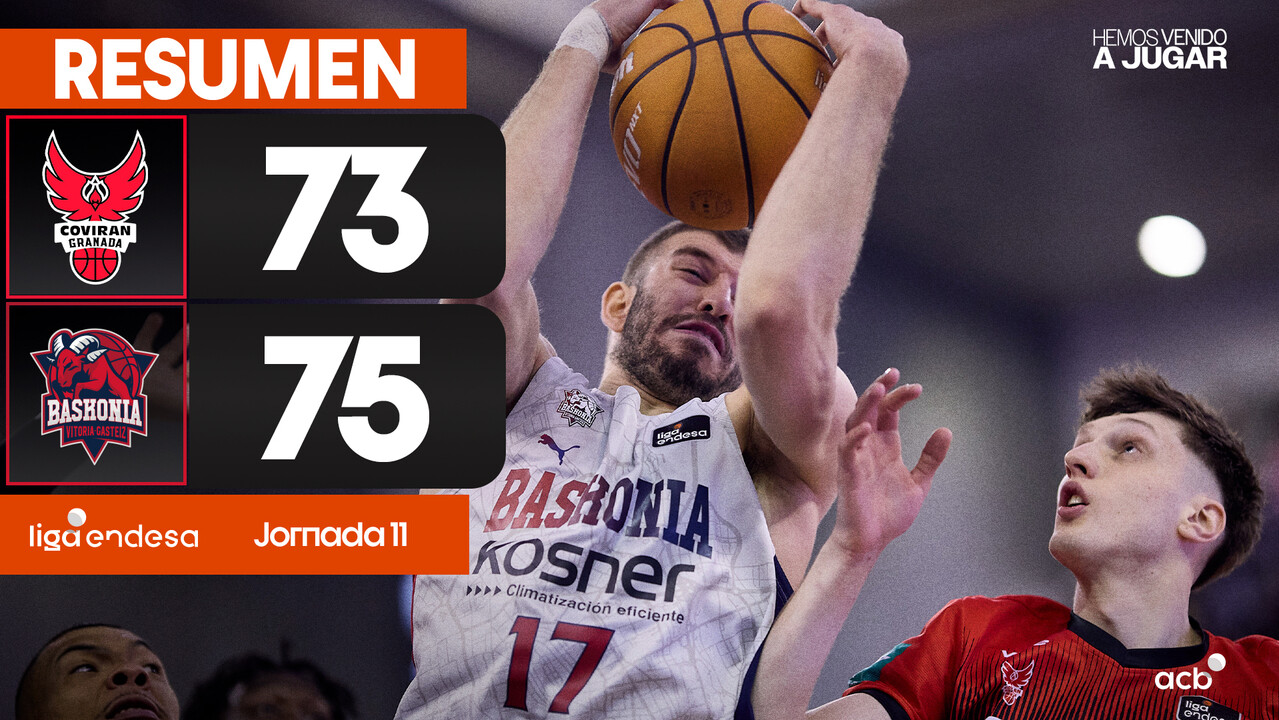 Resumen Coviran Granada 73 - Baskonia 75 (J11)