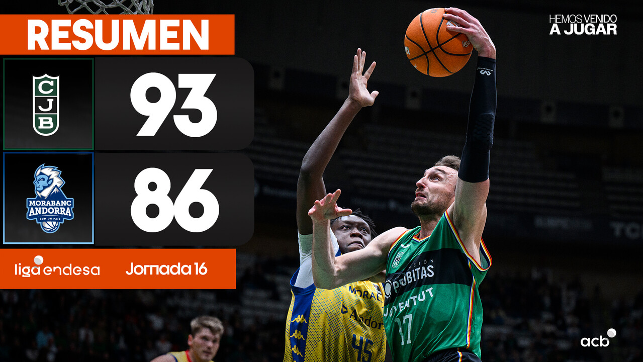 Resumen Joventut Badalona 93 - MoraBanc Andorra 86 (J6)