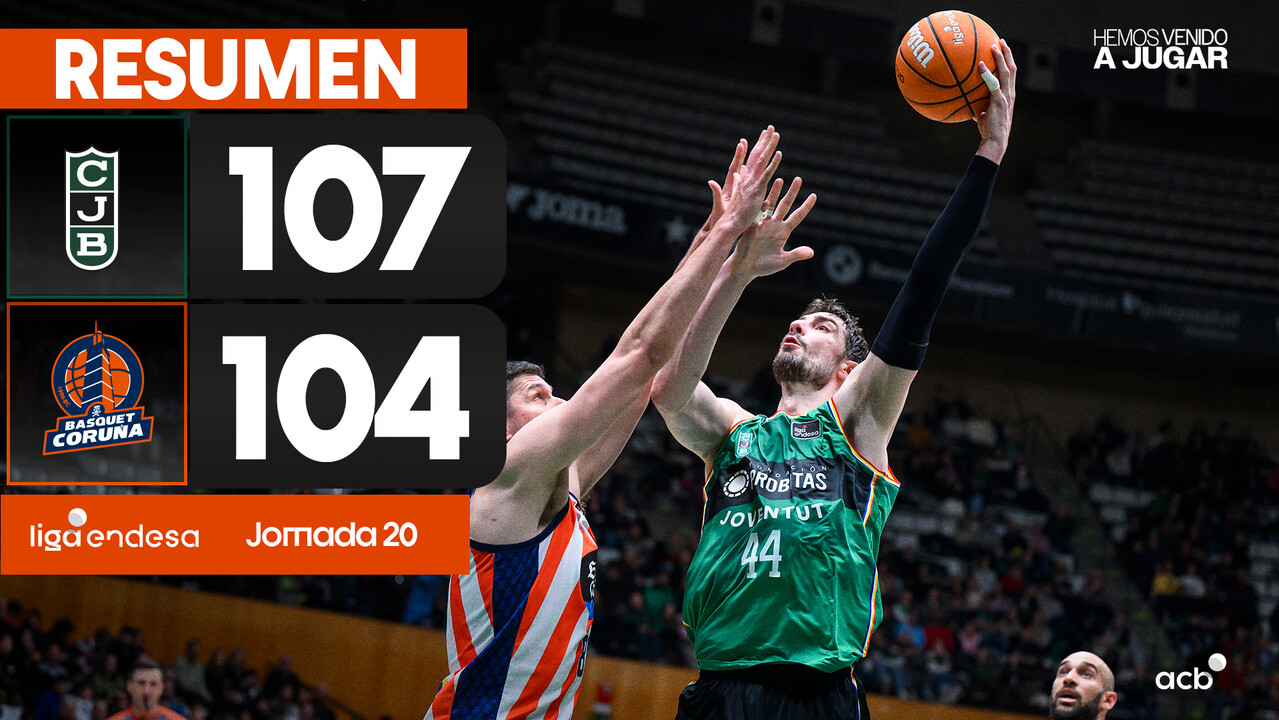 Joventut Badalona 107 - Leyma Coruña 104 (J20)