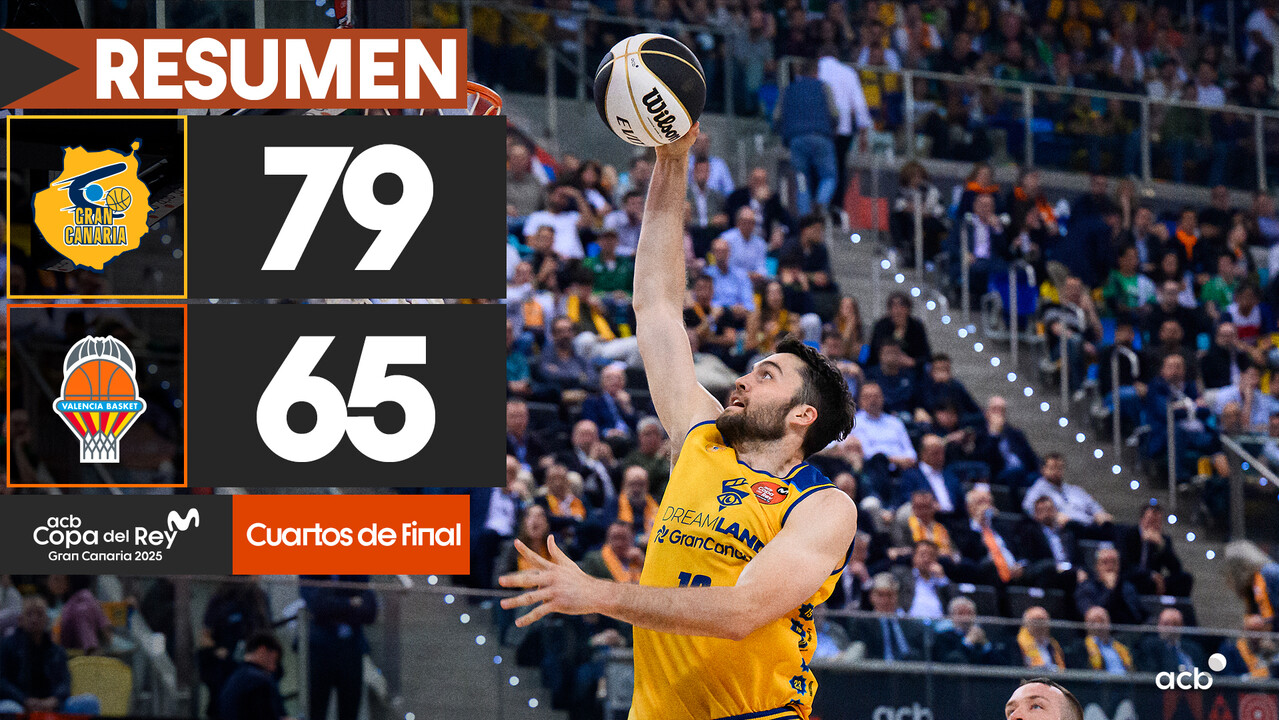 Resumen Dreamland GC 79 - Valencia Basket 65 (Cuartos)