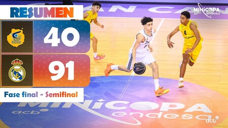 Resumen Minicopa: Gran Canaria 40 - Real Madrid 91 (Semifinales)