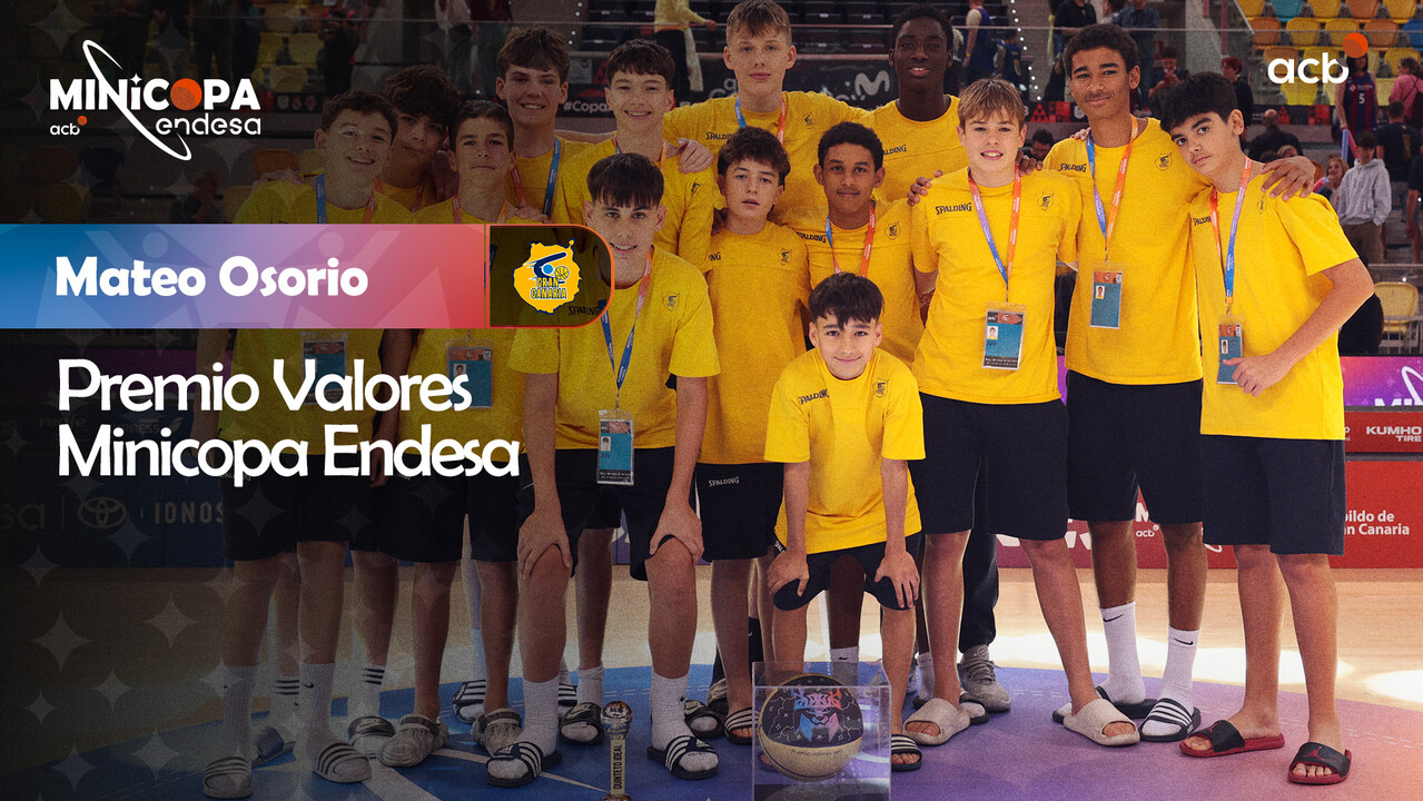 Mateo Osorio, Premio Valores de la Minicopa Endesa 2025