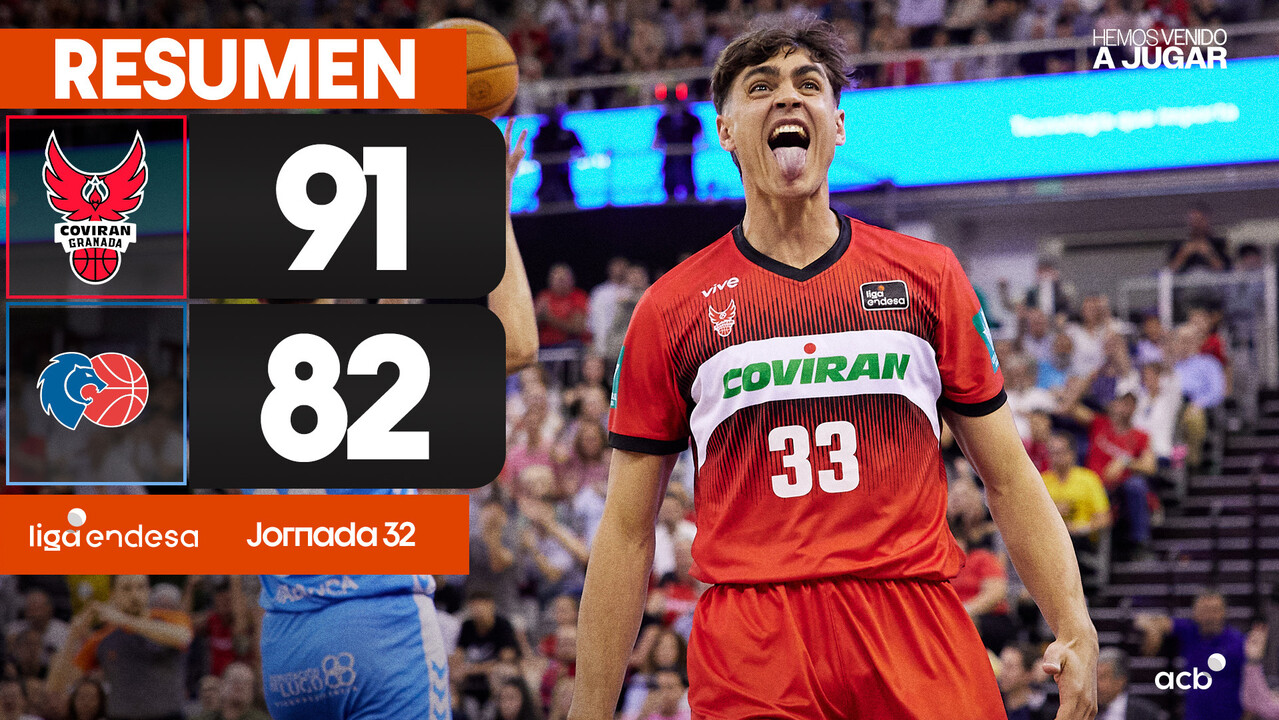 Resumen Coviran Granada 91 - Río Breogán 82 (J32)