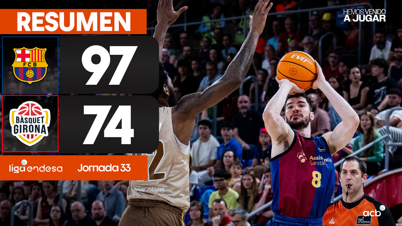 Resumen Barça 97 - Bàsquet Girona 74 (J33)