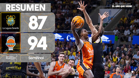 Resumen La Laguna Tenerife 87 -  Valencia Basket 94 (3º semis)