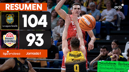 Resumen La Laguna Tenerife 104 - BAXI Manresa 93 (J1)