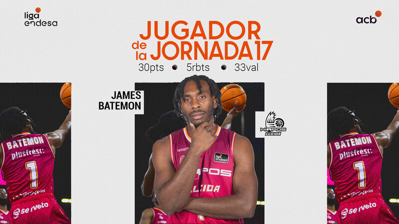 James Batemon repite como Jugador de la Jornada