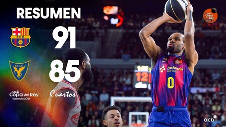 Resumen Bar&ccedil;a 91 - UCAM Murcia 85 (Cuartos Copa)