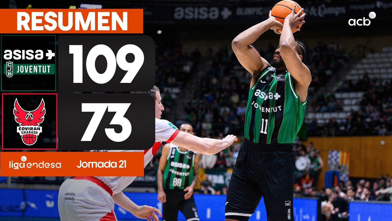 Resumen Asisa Joventut 109- Coviran Granada 73. J.21