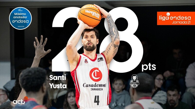 Santi Yusta, M&aacute;ximo Anotador Endesa de la Jornada 21