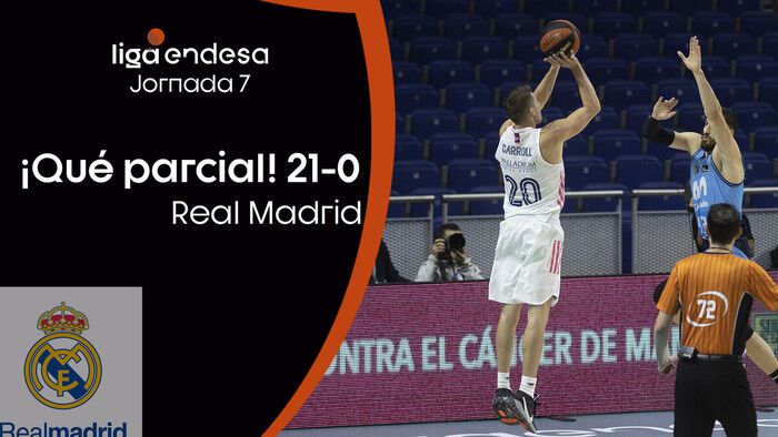 Parcial demoledor del Real Madrid: 21-0