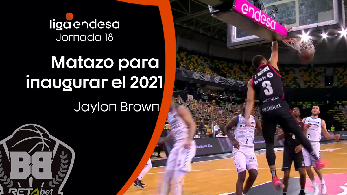 Jaylon Brown inaugura el 2021 con un matazo