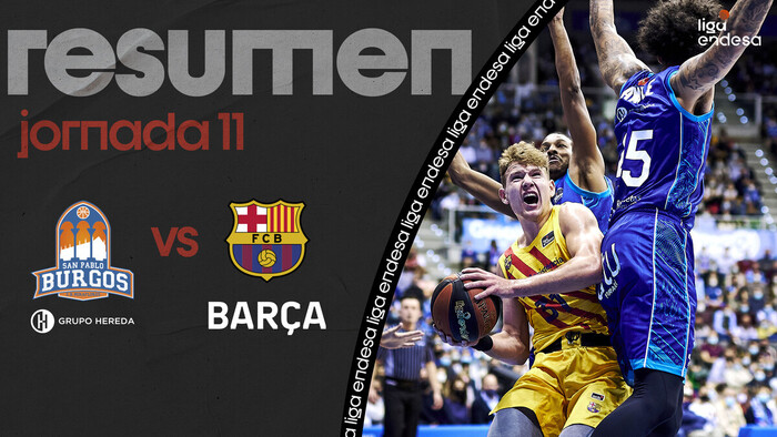 Resumen Hereda San Pablo Burgos 69 - Barça 83 (J11)