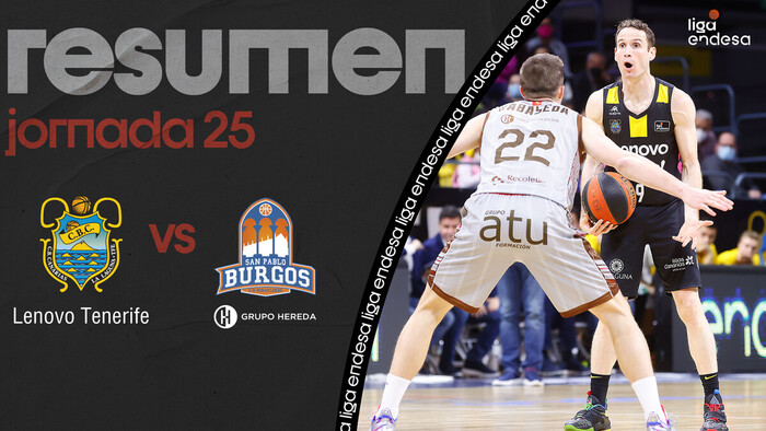 Resumen Lenovo Tenerife 91 - Hereda San Pablo Burgos 78 (J25)