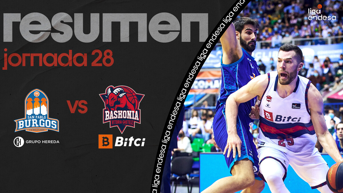 Resumen Hereda San Pablo Burgos 62 - Bitci Baskonia 78 (J28)