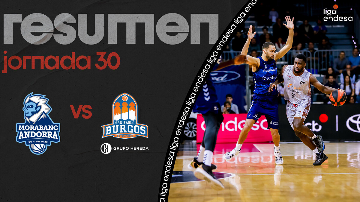 Resumen MoraBanc Andorra 73 - Hereda San Pablo Burgos 71 (J30)