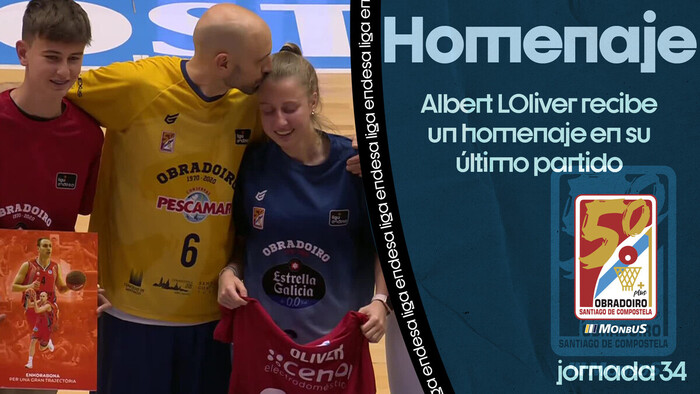 Homenaje a Albert Oliver en su último partido