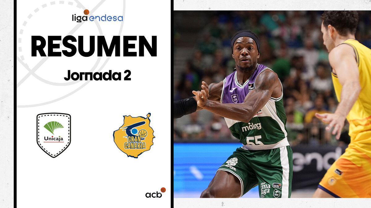 Resumen Unicaja 70 - Gran Canaria 65 (J2)