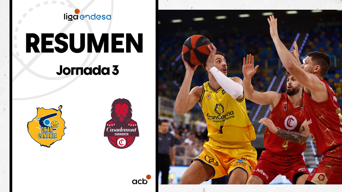 Resumen Gran Canaria 88 - Casademont Zaragoza 72 (J3)