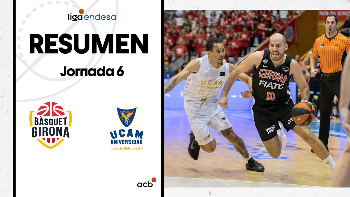 Resumen Bàsquet Girona 100 - UCAM Murcia 89 (J6)