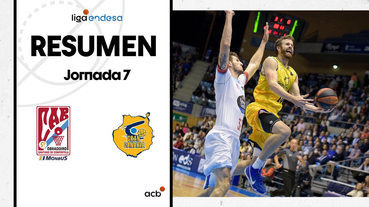 Resumen Monbus Obradoiro 58 - Gran Canaria 85 (J7)