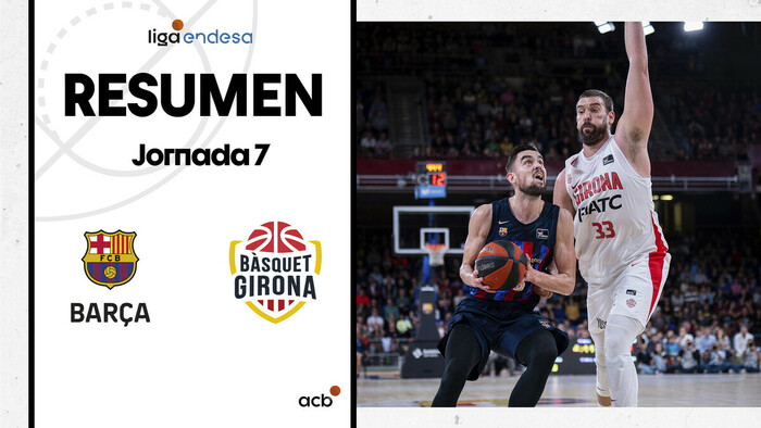 Resumen Barça 72 - Bàsquet Girona 69 (J7)