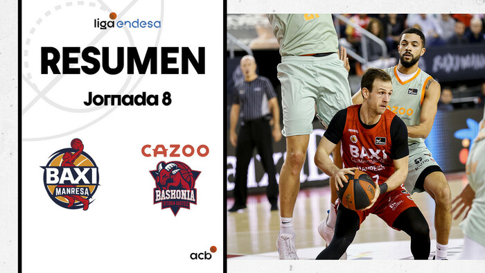 Resumen BAXI Manresa 93 - Cazoo Baskonia 80 (J8)