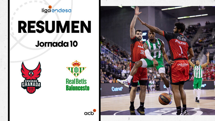 Resumen Coviran Granada 66 - Real Betis Baloncesto 76 (J10)